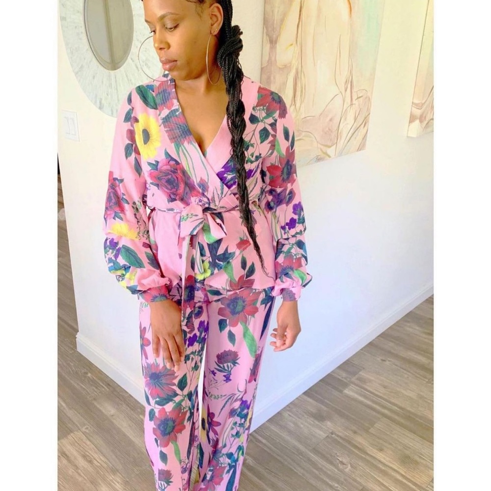 Floral Pant Set - Picture 2 of 3